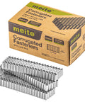 Corrugated W Fasteners 25 Gauge 1 Inch Crown Three Eighths Inch Length Staples For Pneumatic Staplers And Woodworking Projects 1200 Count Box Glue Collated