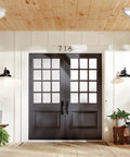 Allenbury 12 Inch One Light Outdoor Wall Light With Textured Black Finish, Weatherproof Exterior Lantern, mounted beside doors