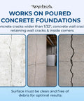 10ft Peel Paste Foundation Crack Repair Kit With Surface Ports And 300 Polyurethane Foam for concrete wall cracks.