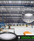 15 Pack 200W LED High Bay Lights UFO Style 6500K Daylight White 20000 Lumens for warehouse ceiling