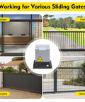 Heavy Duty Automatic Sliding Gate Opener Kit With 750W AC Motor And Two Remotes for various sliding gates with safety features