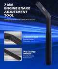 7 mm engine brake adjustment tool with PVC-coated handle, part of Pro Grade 11 Piece Camshaft Timing Tool Set For Cummins ISX QSX X15 Diesel Engines With Gear Puller And Brake Adjustment Tools For On Vehicle Timing And Cam Gear Alignment.