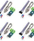 MAX6675 Thermocouple Module With K Type Sensor And SPI Interface 0C To 1024C Range 0.25C Resolution Minus 20C To 85C Operating Temp M6 Screw Mount Compatible With Raspberry Pi And Arduino 4 Pack shown with wires
