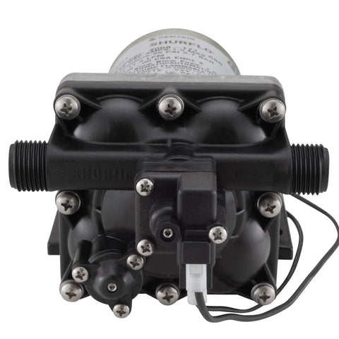 Front view of 115V 3.0 GPM Water Pump For Boat And RV Revolution With Strainer, Quiet Automatic Demand Pump, Model 4008 171 A65 E65