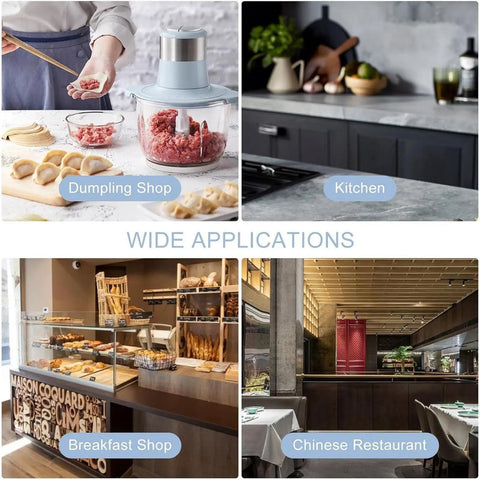 Game Changing Electric Automatic Dumpling Wrapper Maker With 8Cm Round Mold And Rock Solid 140W Motor in a commercial kitchen.