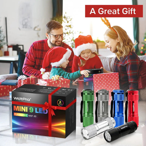 LED Mini Flashlights Six Pack With Lanyards Ultra Bright Kids Flashlights In Assorted Colors Aluminum Body Skid Proof Grip Perfect For Night Reading Power Outages Camping And Emergency Tac Torch Style