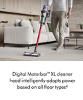 Person using Outsize Cordless Vacuum Cleaner For Large Homes With 60 Minute Runtime 90 Percent More Power Power Trigger