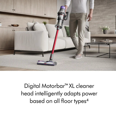 Person using Outsize Cordless Vacuum Cleaner For Large Homes With 60 Minute Runtime 90 Percent More Power Power Trigger