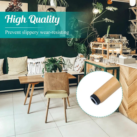 Café interior with wooden chair featuring 24 Pack Screw On Furniture Sliders With Screws Three Quarter Inch Round Teflon Chair Leg Slides.