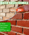 Water based Top Shelf Wet Look Stone Sealer One Gallon Ultra Gloss coverage before and after on brick surface.