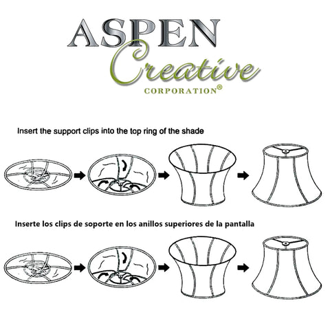 Assembly instructions for Dope Collapsible Bell Lamp Shade In Wheat Linen With Spider Fitter And Brass Hardware.
