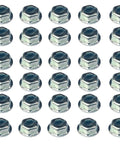 Solid Galvanized Pal Nuts For Gm Chevrolet Emblem And Trim Hardware With Three Eighths Inch Hex Flange, 30 pack.