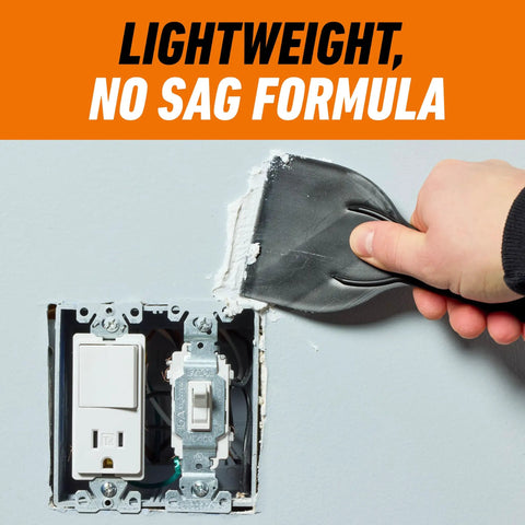 Applying Heavy Duty Wall Repair Spackling Plus Primer 16 Oz White Tub Patch Cracks Holes And Uneven Ceilings