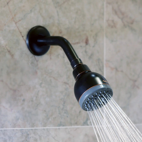 6 Inch Solid Stainless Steel Shower Arm And Flange, Wall Mount Replacement For High Pressure And Handheld Showerheads, Standard 1/2 Inch Connection, Easy Install, Oil Rubbed Bronze Finish in use.