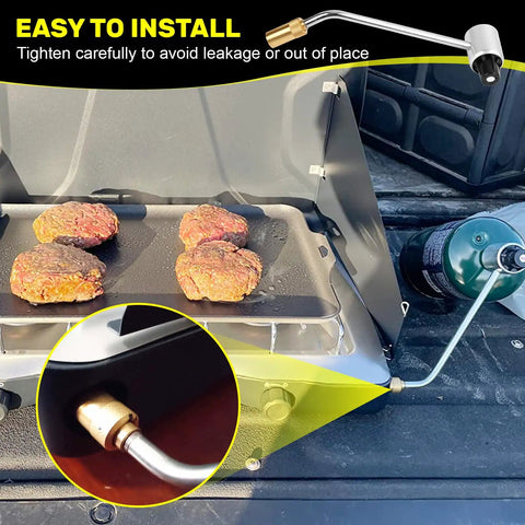 5430 Stove Pressure Regulator Replacement Part Compatible With Coleman Classic Grill, showing propane connection on camp stove