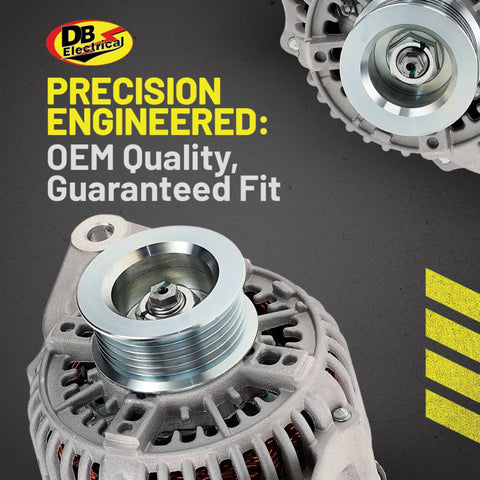 Alternator Replacement For Dodge Dakota 2.5L 1999 2000 And Jeep Cherokee TJ Wrangler 2.5L 4.0L 1999 2000 With 117 Amp Output 12V CW Rotation S6 Pulley ER Regulator IF Fan And Compatible With 113357 113358 56005684AB 56005685AC close-up