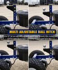 Heavy Duty Goodyear Electric Trailer Dolly 3600 Lbs Capacity With Powerful 24 Volt 800W Motorized Design close-up of adjustable ball hitch and all-terrain wheels