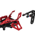 Geared-Up Gadgets 5-In-1 Engineering Kit For Makers: Aircraft Launcher model with red and black components displayed.