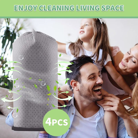 4 Pack Cloth Vacuum Bags Replacement For Porta Power Swingette S1015 S1029 And CH30000, family enjoying clean home