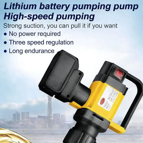Hiedmeil Electric Drum Pump 1000W Brushless Motor, Stainless Steel Construction For Viscous Liquids High Flow Rate 130L Per Minute With Adjustable Speed Settings Efficient Transfer For Tote Barrels