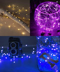 12 Pack Battery Operated Fairy Lights 7Ft Each With 20 LEDs Waterproof Silver Wire Firefly String Lights Multicolor