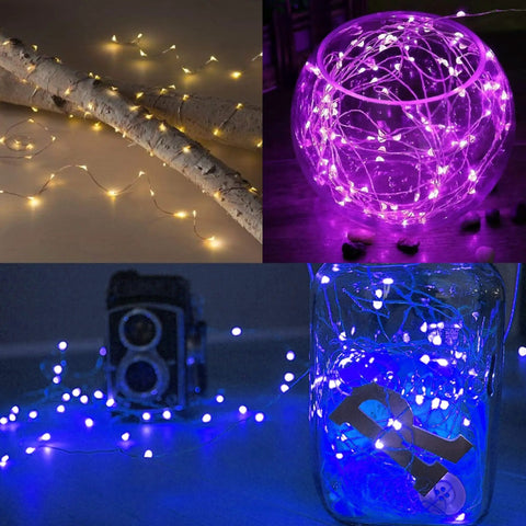 12 Pack Battery Operated Fairy Lights 7Ft Each With 20 LEDs Waterproof Silver Wire Firefly String Lights Multicolor