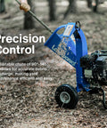 Compact Mini Wood Chipper Shredder Mulcher With 7HP Power For Yard Debris, Heavy Duty Performance, adjustable feeding chute
