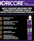 DIY Friendly Pro Grade Concrete Crack Injection Kit For Foundations Walls And Basements 5 Feet Long Injectable Filler