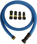 10 Foot Anti Static Vacuum Hose for Shop Vacuums with Expanded Multi Brand Tool Adapter Set Blue Heavy Duty Dust Collection Hose