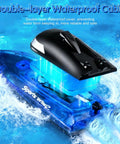 Remote Control Boat With 1800mAh Battery Transparent Hull 10 LED Lights Auto Reverse 2.4GHz Waterproof Racing Speedboat Toy
