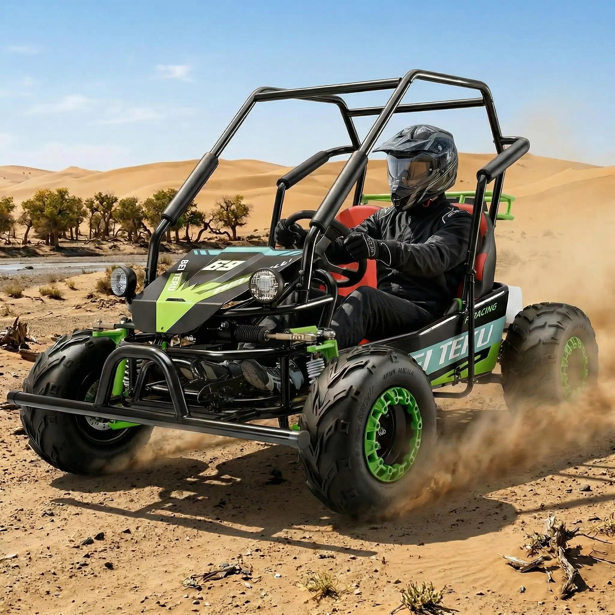 Two Seater Go Kart for Adults & Kids | Sturdy & Fast ✓