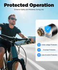 Man riding bike with 350W 36V E Bike Conversion Kit Twist Style Waterproof For Common Bike Fits Most Bicycle Wheels on a road