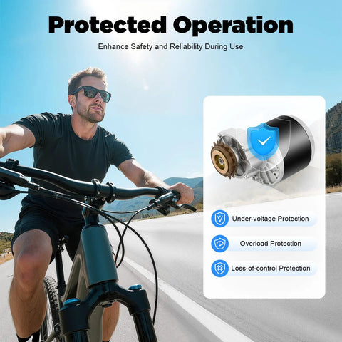 Man riding bike with 350W 36V E Bike Conversion Kit Twist Style Waterproof For Common Bike Fits Most Bicycle Wheels on a road