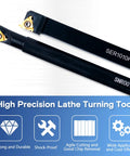 Lathe Turning Holders and Threading Tool Set With Half-Inch External SER1010H11 and Three-Eighths Inch Internal SNR0010K11 Shanks