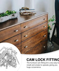 Twenty Sets Heavy Duty Furniture Connector Kit With Cam Fittings Dowel Pins And Iron And Zinc Alloy Fasteners For Office Cabinets And Home Furniture Repairs Easy To Carry And Store, for wooden dresser