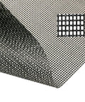 Close-up of Pet Proof Window Screen Replacement 48 By 100 Inches Thick Charcoal Fiberglass Mesh texture for sliding pet doors.