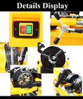 Close-up details of Heavy Duty Electric Pipe Threader 220V showing controls and precision components for pipe threading.