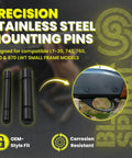 Black Steel Mounting Pins Set For Remington LT-20 LT-20 Special 742 760 7400 870 LWT Small Frame Models Replacement Hardware Two Pack With Rugged Build And Easy Install For Reliable Fit, black steel pair