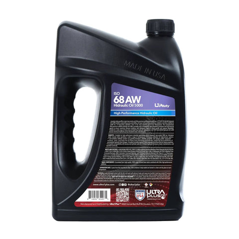ISO 68 Hydraulic Oil 1 Gallon Heavy Duty Workhorse Fluid bottle with label