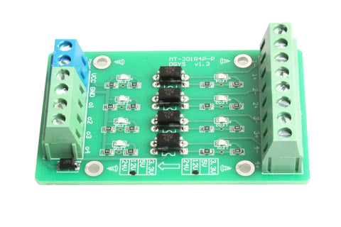 4 Channel Optocoupler Photoelectric Isolator Module Level Voltage Converter For PLC Signals PNP NPN To NPN 12V To 3.3V