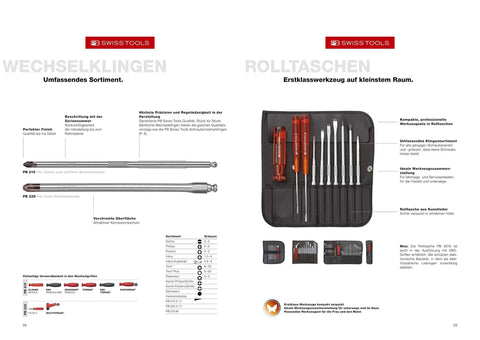 SwissGrip Slotted And Phillips Screwdriver Kit With Click Fastened 215 Blades All Purpose Home Workshop Fix-It Kit For On The Road Or In The Shop Precise True To Size Tips For A Perfect Fit Bordeaux, showing organized tools in a case.