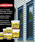 WoodEpox Kit Pro Grade 2 Pint 2 Part Structural Epoxy Adhesive Filler with house window repair example