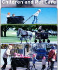 Heavy Duty Folding Wagon With 54 Inch Tabletop And 680lb Mega Capacity 5 Set Collapsible Carts All Terrain Wheels With Brakes in use with children