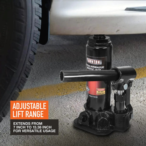 Built Like A Tank 2 Ton Hydraulic Bottle Jack For Garage Crews Daily Drivers And Pros Featuring Heavy Steel Body And Grease Resistant Finish To Power Through Tough Lift Tasks