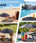 Cool Little Mini Drink Umbrella With Weighted Base, Desktop Table Umbrella For Drinks And Phones, 19.7 Inch Canopy by beach