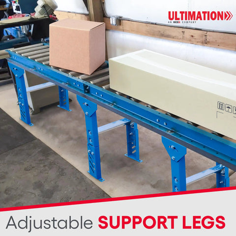 Rock Solid Heavy Duty Adjustable Conveyor Support Legs One Pack Tough As Nails Pro Grade For Eighteen Inch Wide Gravity Roller And Skatewheel Shop Upgrade Kit