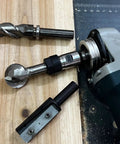 Angle Grinder Extension Shaft Set 5/8-11 Thread Drill Conversion With 1/4 Inch And 1/2 Inch Spring Collets Woodworking Tool Adapters