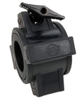ADJ 1.5-inch plastic O-clamp with 360-degree wrap-around mounting, front view