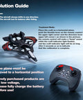 Foam RC Airplane With LED Lights Remote Control Fighter Jet For Night Flights with calibration guide and controller