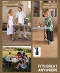 Four Foot Outdoor Folding Table With Quick Adjustable Height No Assembly One Hand Lift Operation Locking Legs For Stable Indoor Outdoor Dining Parties Picnics Camping Easy Setup And Go 1 Pack in backyard, home office, camping setup.